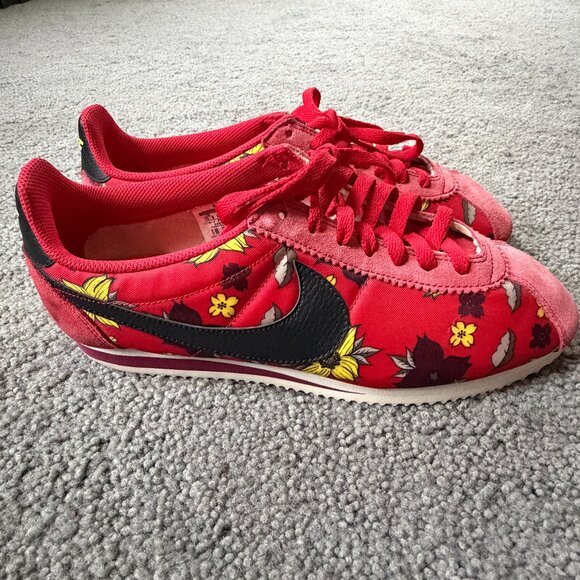 Nike Classic Cortez Nylon QS "Aloha Pack" Sneakers - Men's Sz 10 1/2 - Univ. Red - Picture 12 of 12